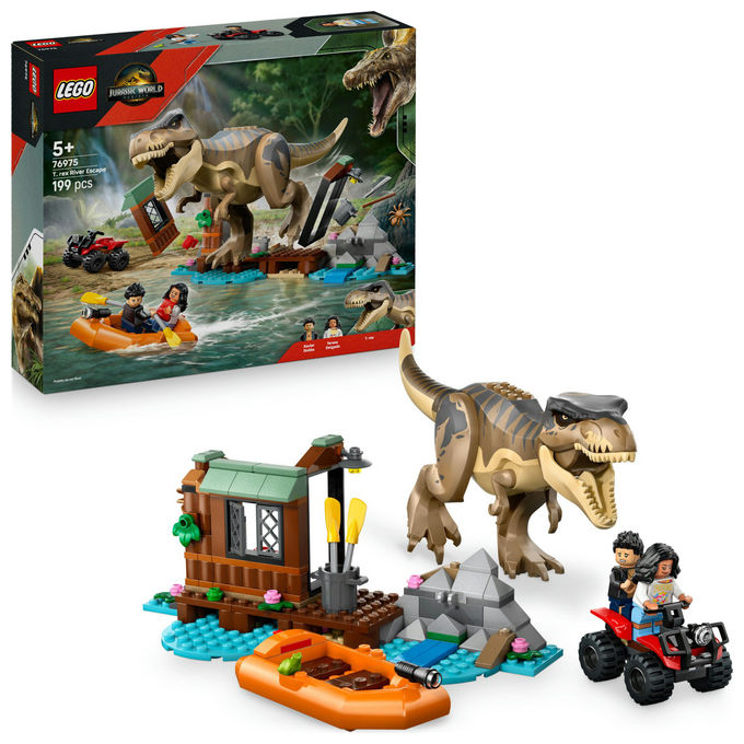 Lego Jurassic World Fuga Sul Fiume Dal T. Rex 76975