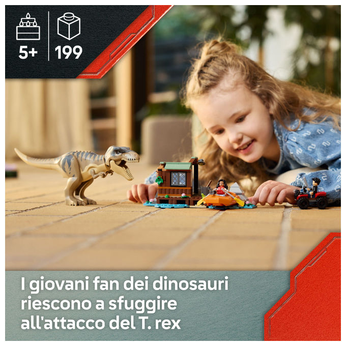 Lego Jurassic World Fuga Sul Fiume Dal T. Rex 76975