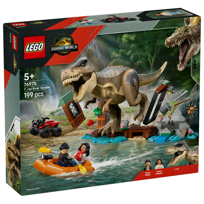 Lego Jurassic World Fuga Sul Fiume Dal T. Rex 76975