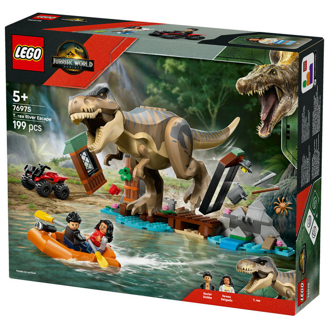 Lego Jurassic World Fuga Sul Fiume Dal T. Rex 76975