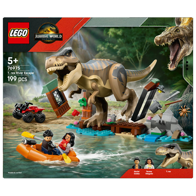 Lego Jurassic World Fuga Sul Fiume Dal T. Rex 76975