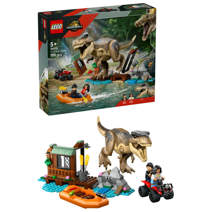 Lego Jurassic World Fuga Sul Fiume Dal T. Rex 76975