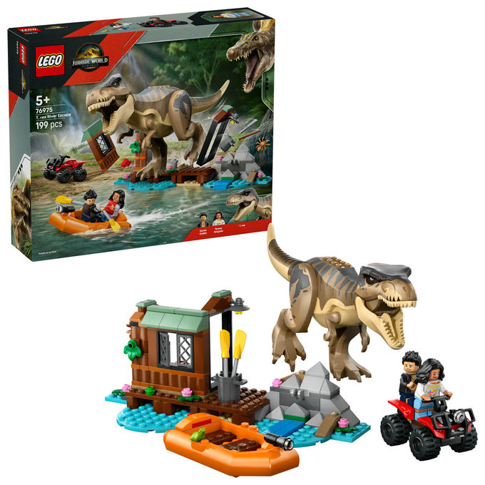 Lego Jurassic World Fuga Sul Fiume Dal T. Rex 76975