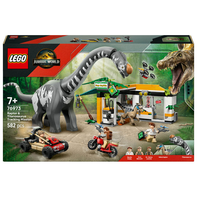 Lego Jurassic World Alla Ricerca Raptor e Titanosauro 76973