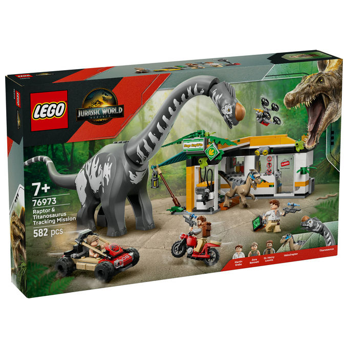 Lego Jurassic World Alla Ricerca Raptor e Titanosauro 76973