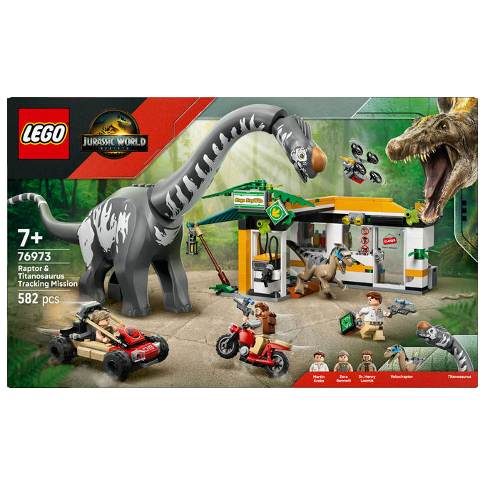 Lego Jurassic World Alla Ricerca Raptor e Titanosauro 76973