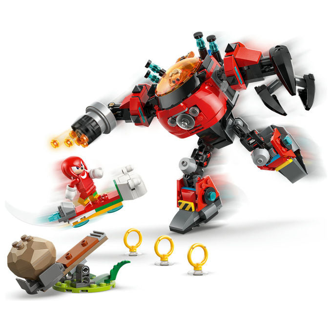 Lego Sonic Knuckles contro il Mech Egg Crusher del Dr Eggman