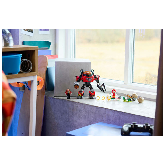 Lego Sonic Knuckles contro il Mech Egg Crusher del Dr Eggman