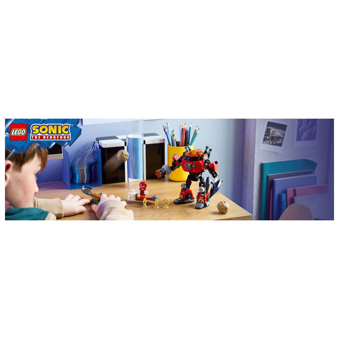 Lego Sonic Knuckles contro il Mech Egg Crusher del Dr Eggman