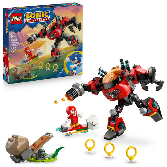 Lego Sonic Knuckles contro il Mech Egg Crusher del Dr Eggman