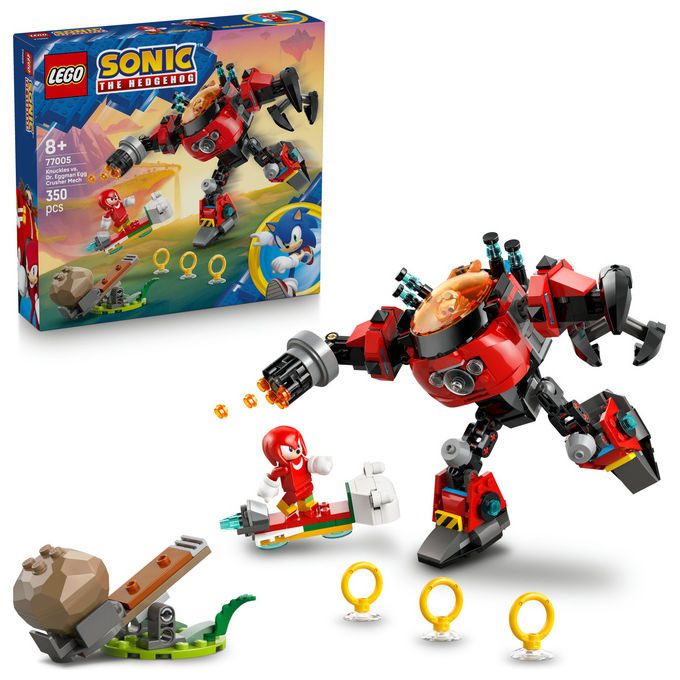 Lego Sonic Knuckles contro il Mech Egg Crusher del Dr Eggman