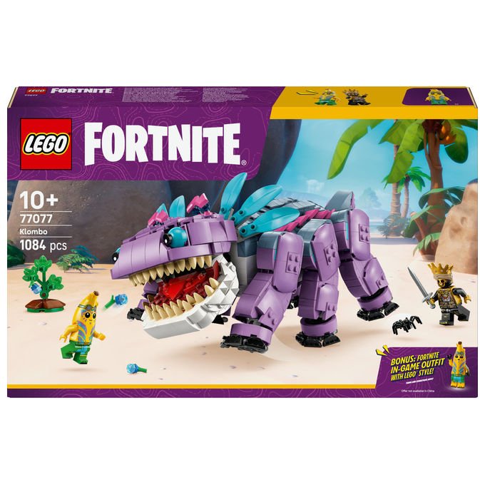 Lego, Fortnite Klombo, Set costruzioni, 1084 pezzi, Include 2 minifigure, 77077
