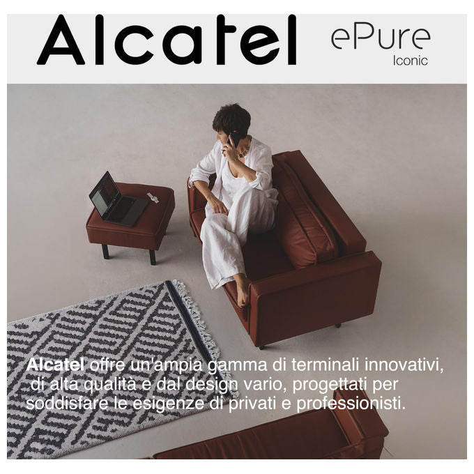 Alcatel ePure Iconic Telefono Cordless Design Vintage Arancione