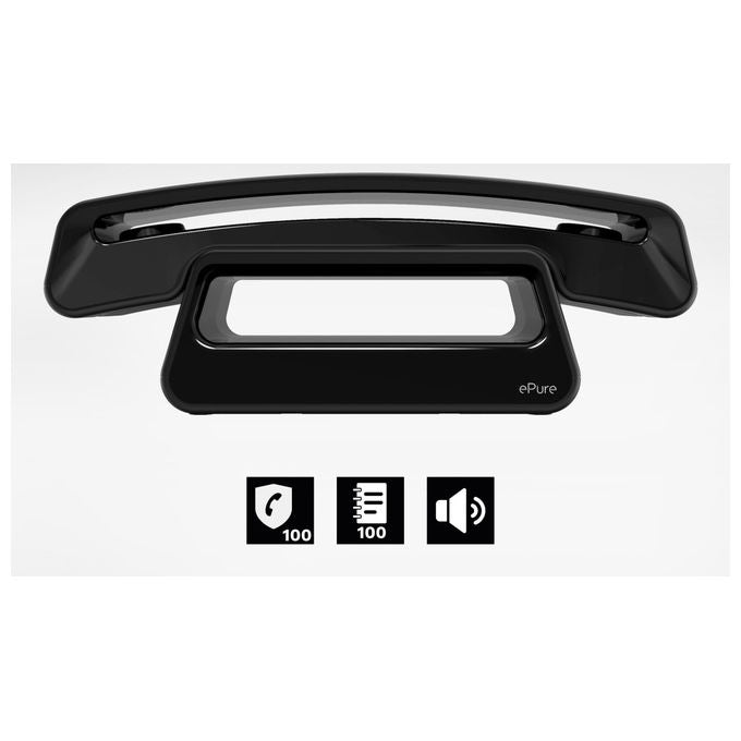 Alcatel ePure 3 Iconic Telefono DECT con identificatore di chiamata nero