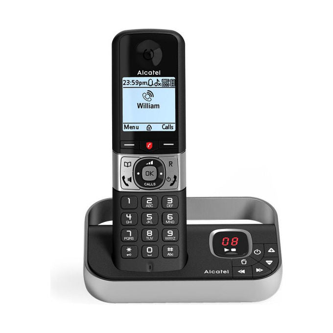 Alcatel F890 Telefono Cordless DECT con Identificatore di Chiamata Nero
