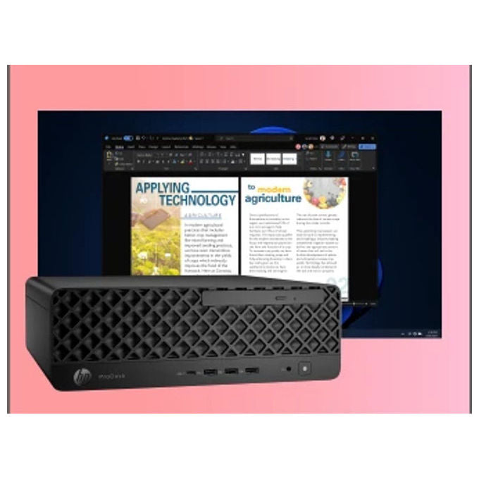 Hp ProDesk 4 SFF G1i Desktop Ai Pc Intel Core Ultra 5, 8GB Ram, Windows 11 Pro, Nero