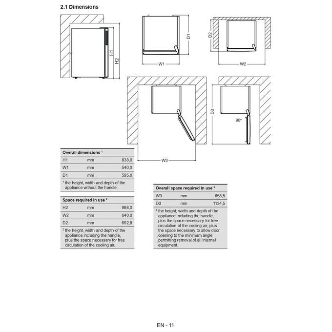 Whirlpool Frigorifero Monoporta Libera Installazione Bianco W55VM1120W