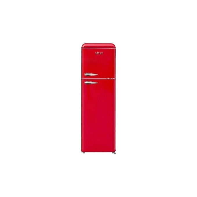 Akai Frigorifero Doppia Porta Vintage Rosso, 280 Litri
