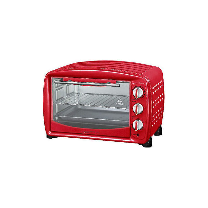 Akai FE257 – Fornetto Elettrico 26 L, 1600 W, Timer e Termostato Regolabile, Rosso