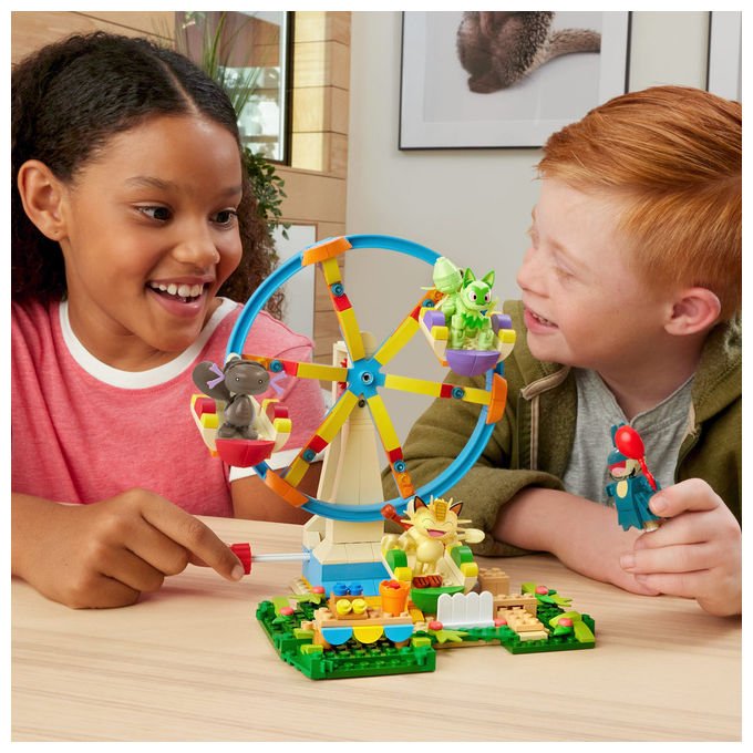Mega Pokémon, Set di Costruzione Ruota Panoramica, 393 Pezzi, Multicolore