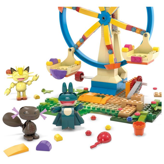 Mega Pokémon, Set di Costruzione Ruota Panoramica, 393 Pezzi, Multicolore