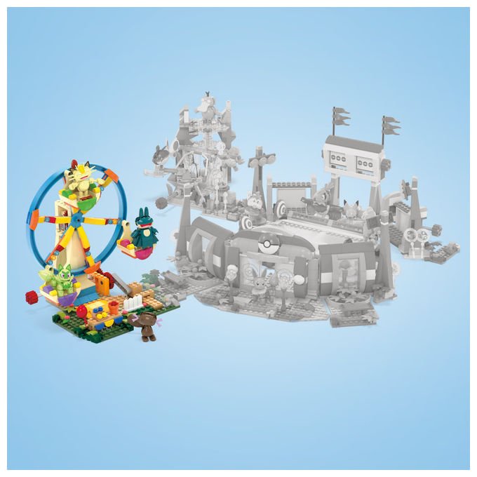 Mega Pokémon, Set di Costruzione Ruota Panoramica, 393 Pezzi, Multicolore