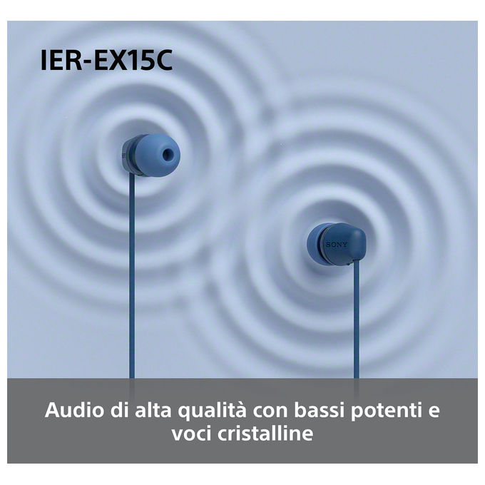 Sony IER-EX15C Auricolari In-Ear Cablati Bianco