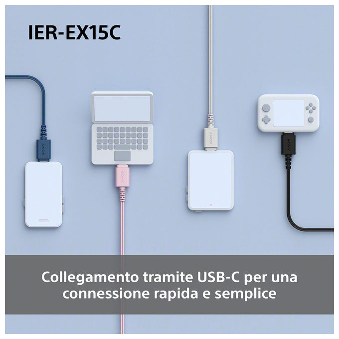 Sony IER-EX15C Auricolari In-Ear Cablati Rosa