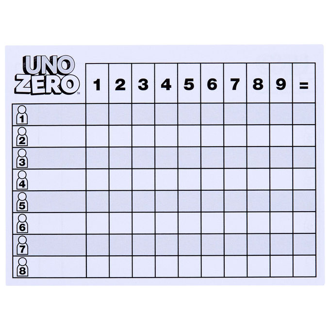 Mattel Giochi Uno Zero Carte da Gioco di Sostituzione