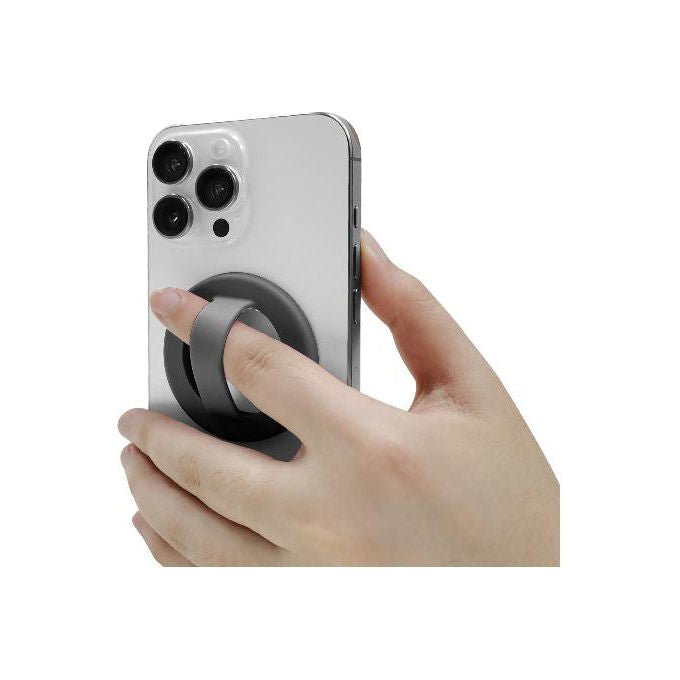 Celly, Supporto Smartphone Magnetico MagSafe, Anello Silicone, Nero