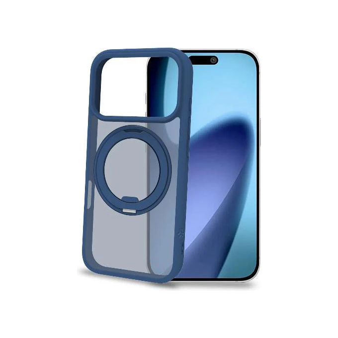 Celly Cover Magnetica Blu con Supporto per iPhone 17 Pro