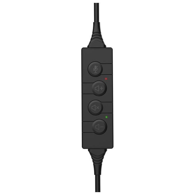 Nilox NXAUSB01 Cuffie Cablate per Musica Nere