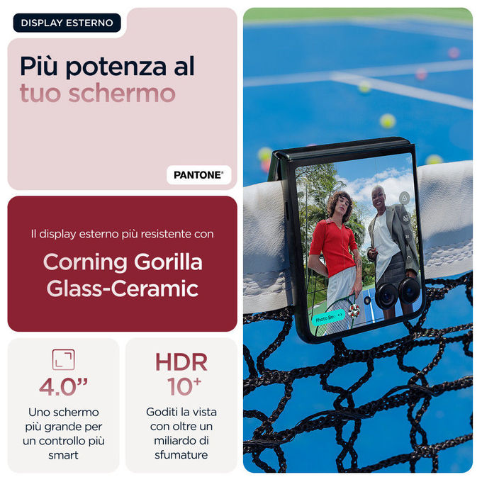 Motorola Razr 60 Ultra smartphone pieghevole dual SIM, bordeaux