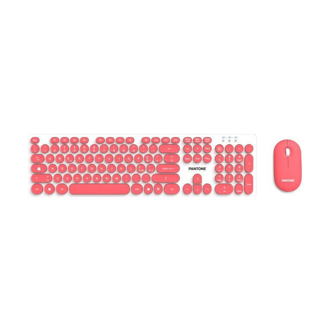 Pantone Kit Tastiera e Mouse Wireless Rosa Layout Italiano