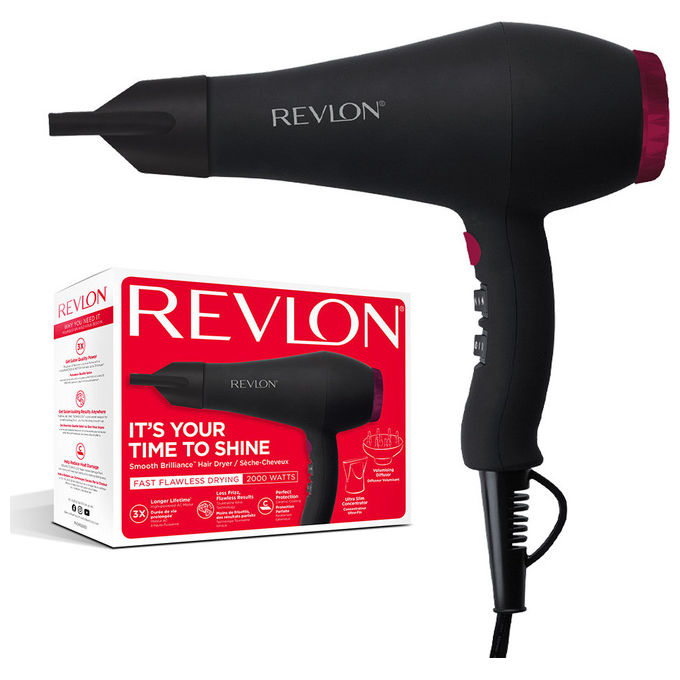 Revlon Asciugacapelli RVDR5251E 2000W, nero e rosa