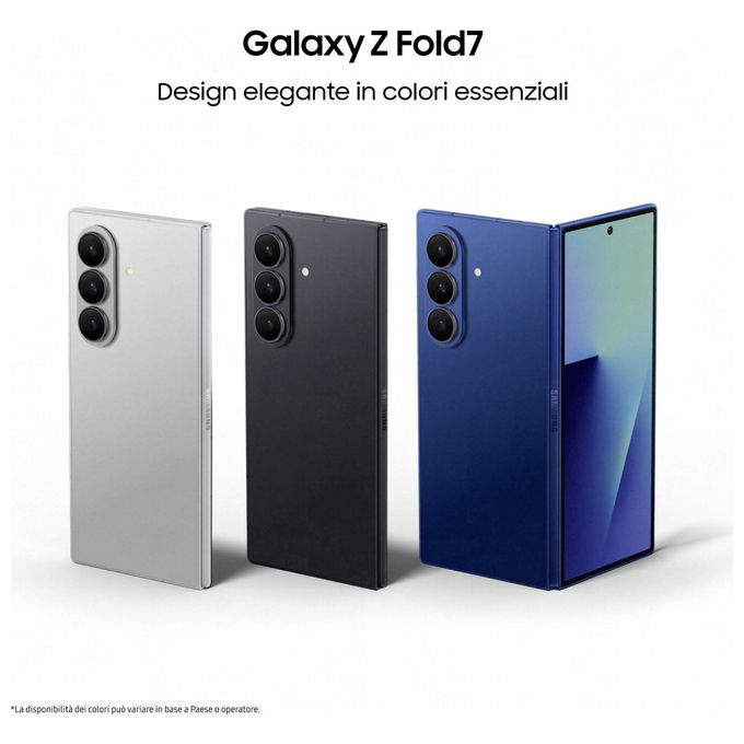 Samsung Galaxy Z Fold7 5G 512GB 12GB RAM Fotocamera 200MP Argento