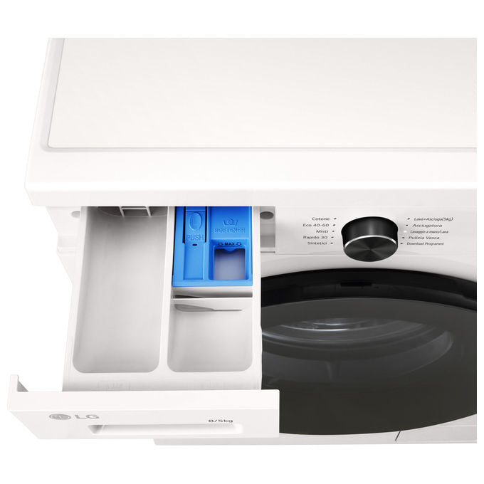 LG W4NX1085NWB Serie X1 Lavasciuga Frontale 8-5 Kg 1400 rpm Classe A-E Wi-Fi Allergy Care (85x60x55 cm) colore Bianco