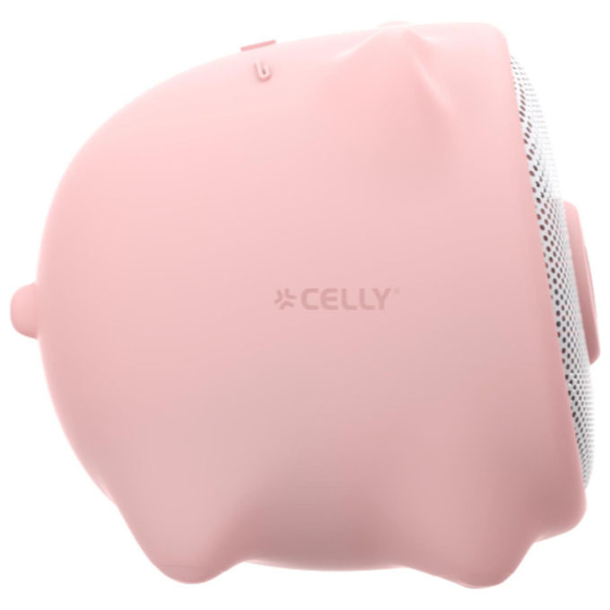 Celly Altoparlante Portatile Rosa 3W Wireless a Forma di Maialino
