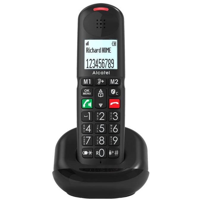 Alcatel XL685 Duo Telefono Cordless con Identificativo di Chiamata Nero