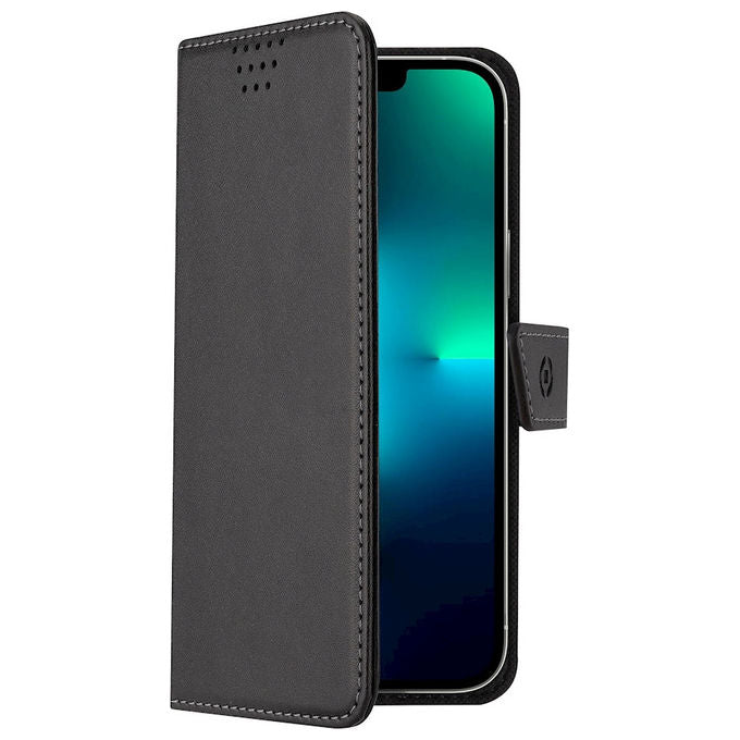Celly Wallymag custodia a portafoglio in similpelle nera per iPhone Air