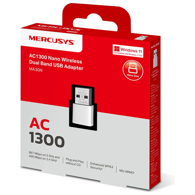 Mercusys MA30N Scheda Wireless Dual Band AC1300