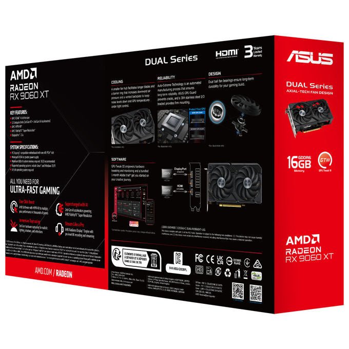 ASUS Radeon RX 9060 XT 16GB GDDR6 Dual