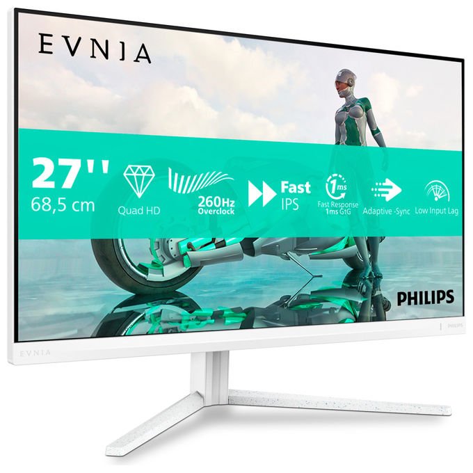 Philips Evnia 3000 27M2N3501PA Monitor Gaming 27'' Quad HD 260Hz IPS Bianco