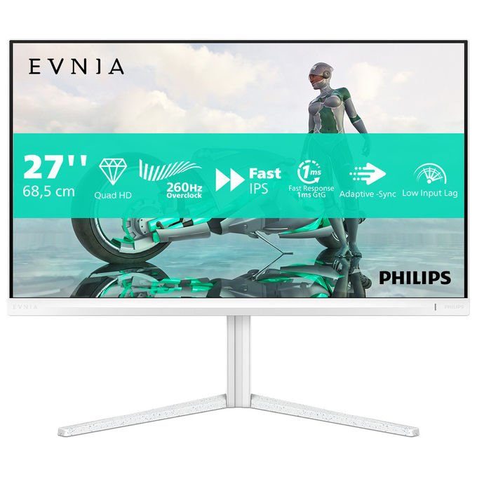 Philips Evnia 3000 27M2N3501PA Monitor Gaming 27'' Quad HD 260Hz IPS Bianco