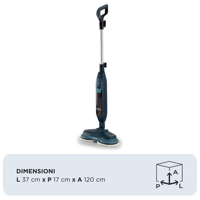 Ariete 4178 Scopa a Vapore Dual Steam Scrub Blu