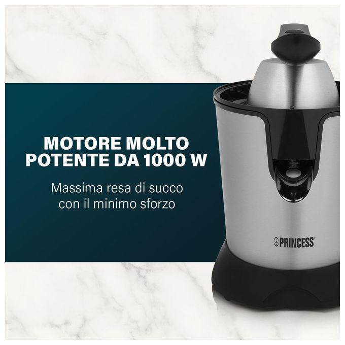 Princess Spremiagrumi 1000W con 2 Coni e Filtro Regolabile