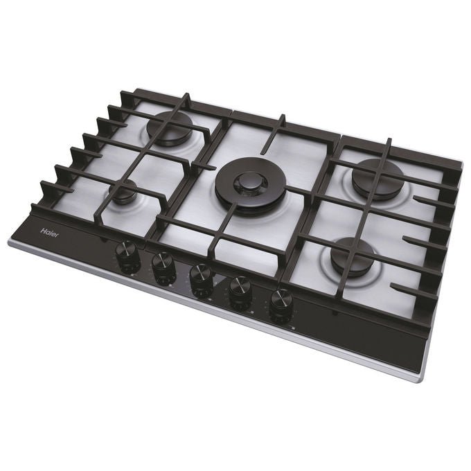 Haier HAHG7W5XH Piano Cottura a Gas 74.5 cm Acciaio Inox 5 Bruciatori