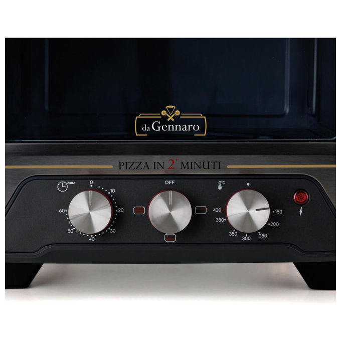 [ComeNuovo] Ariete 3901 Da Gennaro Forno per Pizza 2200W 430°C Pietra Refrattaria Timer 60 min colore Rosso