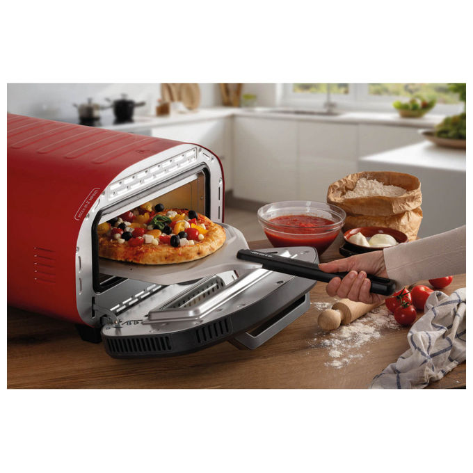 [ComeNuovo] Ariete 3901 Da Gennaro Forno per Pizza 2200W 430°C Pietra Refrattaria Timer 60 min colore Rosso