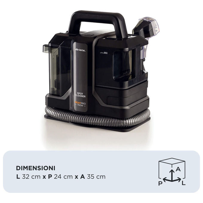 Ariete 2482 Spot Cleaner Heat Pro 750W - Lavatappeti e Tappezzerie con doppio serbatoio